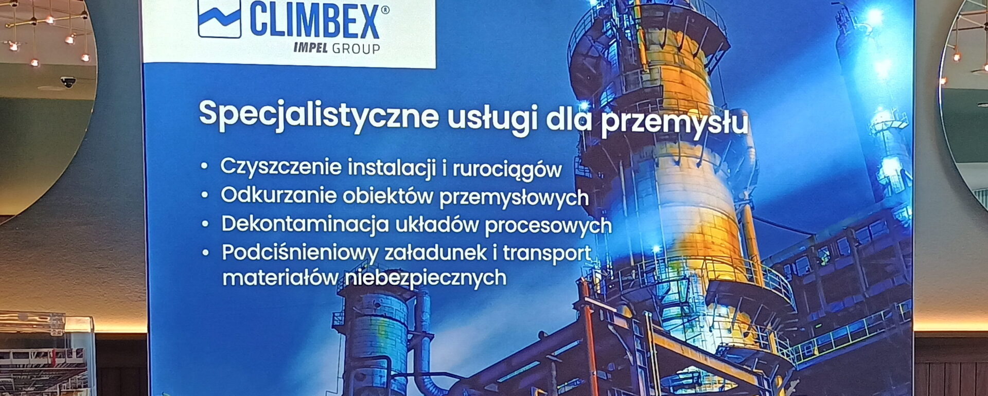 Stoisko firmowe spółki Climbex podczas konferencji branżowej