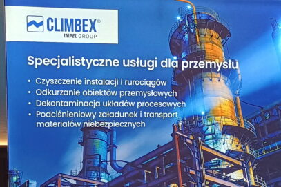 Stoisko firmowe spółki Climbex podczas konferencji branżowej