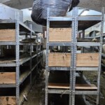 błoto i szlam w pomieszczeniach Urzędu Miasta w Lądku Zdroju po powodzi